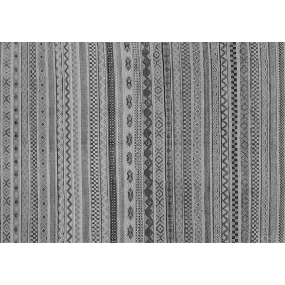 Ahgly Company Indoor Rectangle Oriental Gray Modern Area Rugs, 7' x 9'