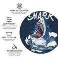 thumbnail image 3 of Rateoe Shark Drawing Drink Coasters Set of 4 Leather Coasters Spill Protection for Table Desk,Durable and Non Slip Leather Coaster ,4 Inches Drink Mats-Round Shape, 3 of 6