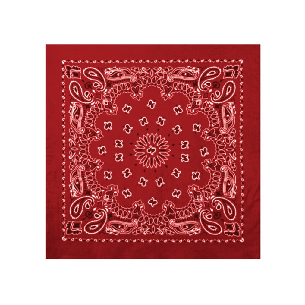 Bandanas, Red/Blue Western, Pack of 12