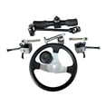 thumbnail image 3 of DYNWAVECA Go Kart 300mm Steering Wheel Steel Kit Replacement Assembly, Wear Resistant, Reliable Go Kart Steering Shaft Tie Rod Rack Kit, 3 of 10