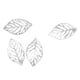 thumbnail image 5 of 100 Piezas de Hojas de árbol Perforadas, Colgante con , Fabricación de Joyas, Accesorios de Bricolaje Blanco plateado, 5 of 9