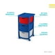thumbnail image 4 of Torre 3 Niveles Cajonera Multiusos Organizador Plastico azul 6.49 pulg Pido Todo CJN1-3GVT, 4 of 6