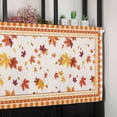 thumbnail image 6 of Fall Valances for Windows Farmhouse Kitchen Curtains Valances Rod Pocket Valance Curtains for Kitchen Windows Thanksgiving Maple Leaf Autumn Orange Plaid Window Valances for Bathroom Bedroom 54"x18", 6 of 6