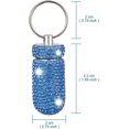 thumbnail image 3 of Sequined Aluminum Alloy Rhinestone Key Ring Light Blue, 3 of 5