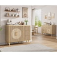 thumbnail image 6 of Vecenuy 47.3" Modern Buffet Cabinet with Storage, Kitchen Sideboard with 2 Doors & 3 Drawers, Fluted Coffee Bar for Dining Room, Living Room, Entryway, Natural Oak, 6 of 9