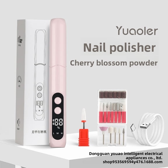 Cordless Rechargeable Nail Drill Machine - Portable Electric Nail File, Professional for Acrylic/Gel Removal, Long Battery Life, Home/Travel Use Kit