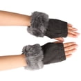 thumbnail image 3 of 3 pares de guantes de piel nuevos guantes de lana tejidos dedos abiertos medio dedo guantes de lana sintética C, 3 of 5