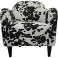 thumbnail image 5 of Fox Hill Trading Julian Mid-Century Accent Chair, Black Cowhide, 5 of 5