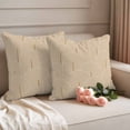 thumbnail image 6 of 2 Pack Outdoor Waterproof Throw Pillow Covers,Bohemian Geometric Khaki Line Decorative Square Pillow Case Patio Pillowcases for Chair Couch Sofa 20x20in, 6 of 9
