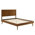 thumbnail image 2 of Marlee King Wood Platform Bed With Splayed Legs Walnut, 2 of 7