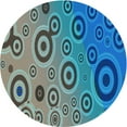 thumbnail image 1 of Ahgly Company Tapis Rond Lavable en Machine Intérieur Transitionnel Bleu Geai Bleu, 3 Pieds Rond, 1 of 7