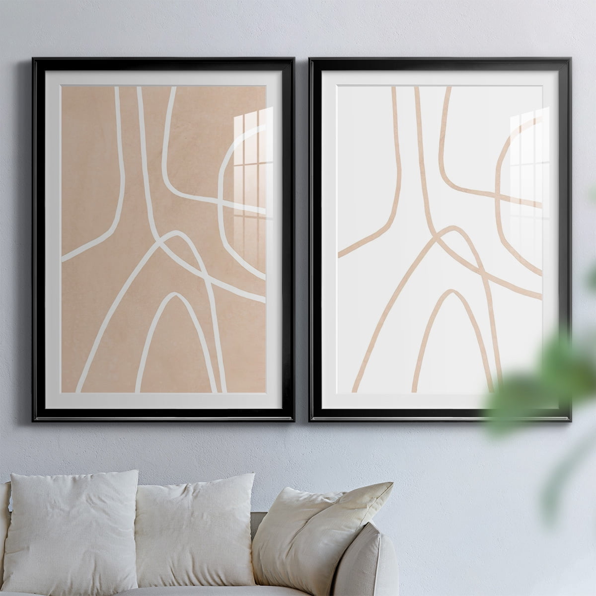 Wexford Home Clean Contour I Premium Framed Print, 30.5" x 42.5" - Ready to Hang, Black (Set of 2)