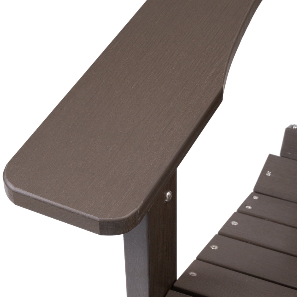 MIDODO Folding Adirondack Chair, Wooden Outdoor Lawn Patio Chair Weather Resistant Fire Pit Chairs for Yard Garden