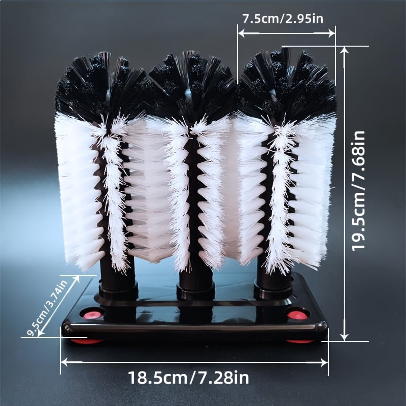 A Brush for Washing Bottles And a Glass Cleaning Device Equipped with a Suction Cup. Ideal for Commercial Applications, Kitchen Sinks, And Household