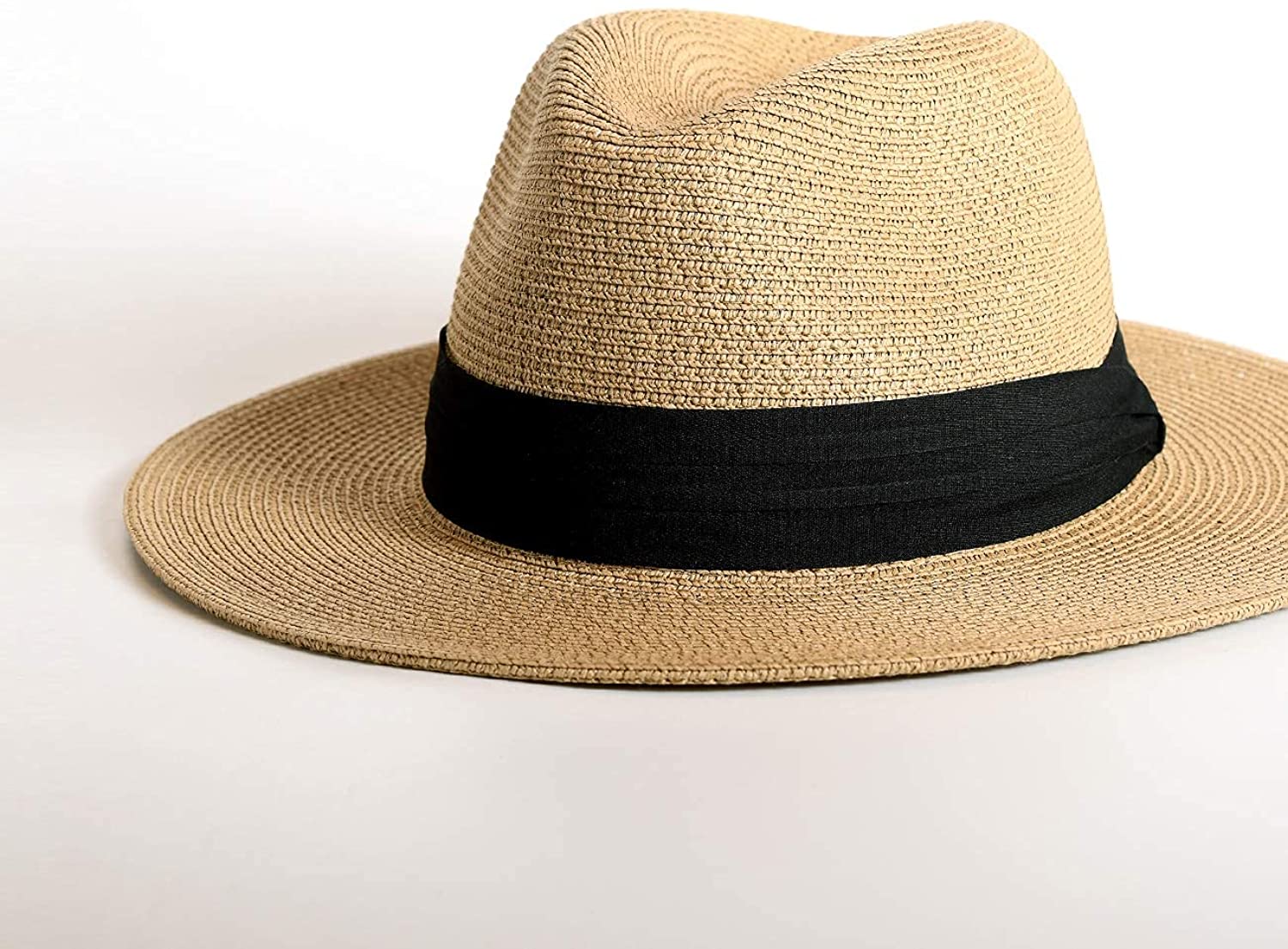 Womens Mens Wide Brim Straw Panama Hat 
