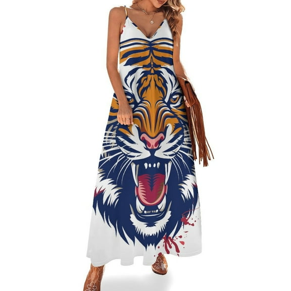 Tiger Animal Graffiti Fine Art Sleeveless Dress Summer Dress Woman 2025