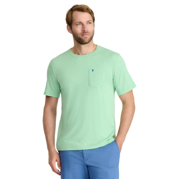 Camiseta IZOD Saltwater Soft Wash con Bolsillo para Hombre Verde M