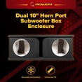 thumbnail image 2 of QPower Dual 10 Inch Horn Ported Subwoofer Box Enclosure, 5/8 Inch MDF, Black Carpet, 2 of 7