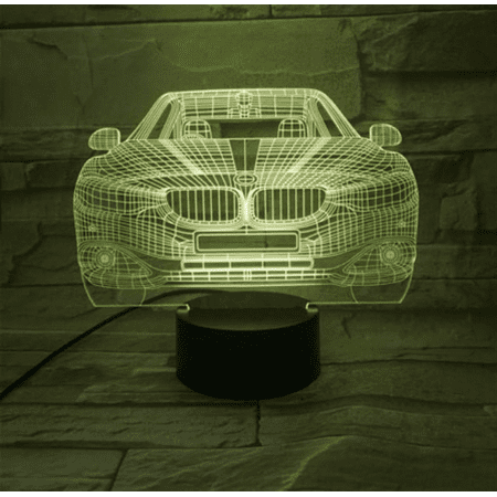 

3D Car Night Lights 3D Optical Illusion LED Lamps with Remote Control & RGB Colors