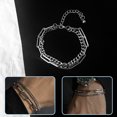 thumbnail image 1 of IKemiter Bracelet à Double Couche Style Coréen pour Hommes et Femmes Simple Tendance Hip-Hop et Cool, 1 of 6
