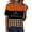 Orange, variant on Women's Halloween Shirt Gothic Print Tops Henley V Neck Short Sleeve Casual fall Tee