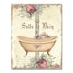 thumbnail image 1 of Pinturas decorativas francesas para el baño, carteles Vintage de Salle de Bain Le Bain, pizarra desgastada, arte de pared fino, imágenes en lienzo, 1 of 4