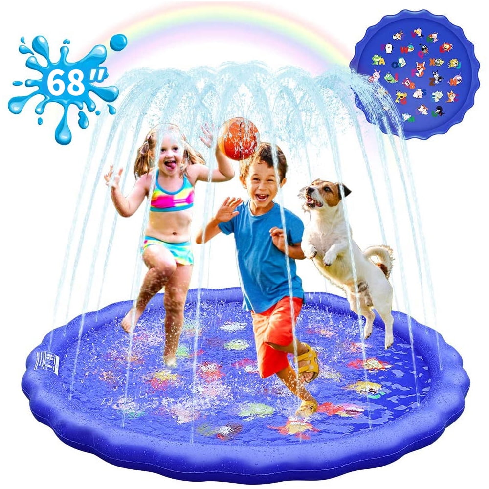 Sprinkler Spray Play Pad for Kids Dogs Splash Pad Water Wading Pool PVC 