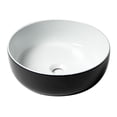 thumbnail image 4 of ALFI brand ABC908 Black & White 15" Round Above Mount Ceramic Sink, 4 of 9