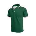 thumbnail image 4 of Men Polo Shirts Short Sleeve with Pocket Sport Wicking Shirts for Men Casual Athletic Collared T-Shirts Big and Tall Size S-5XL Green, 4 of 5