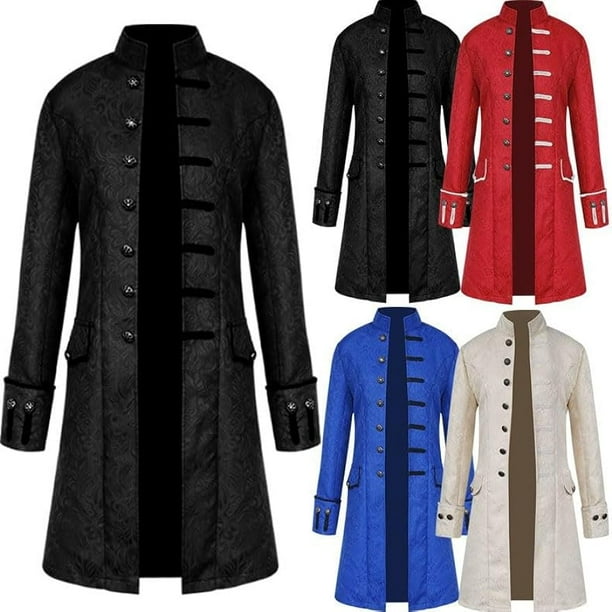Abrigo Victoriano Steampunk Saniplaycos — Doble Botonadura, Cremallera, Para Mujer, Talla XS A XXXL