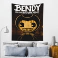 thumbnail image 4 of Bendy And The Ink Machine Tapestry Anime Poster Wall Hanging Art Decor For Living Room Bedroom Dorm Apartments Party Supplies Gifts 59x59 Inch, 4 of 7
