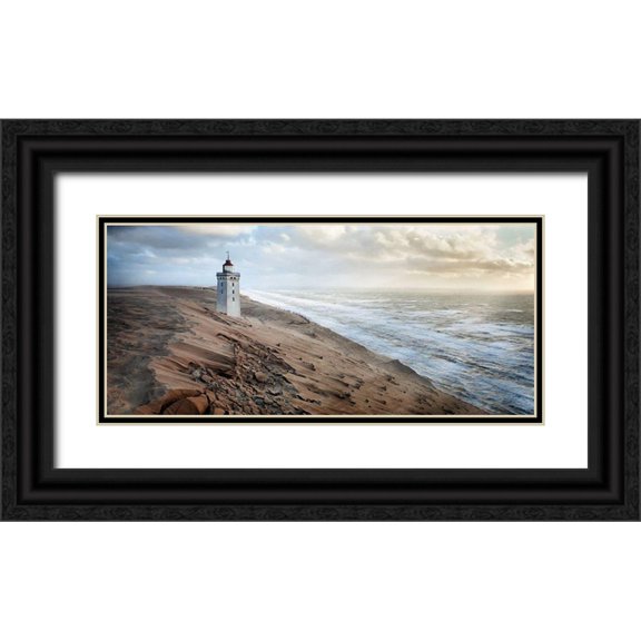 Hubrich, Jorg 14x8 Black Ornate Wood Framed with Double Matting Museum Art Print Titled - Crack In Time II