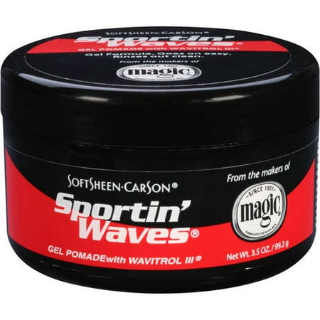 (2 Pack) SoftSheen-Carson Sportin' Waves Gel Pomade with Wavitrol (Best Wave Grease For Black Men)