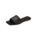 thumbnail image 2 of Sommer Bunte Strass Jacke Sandalen Fashion Square Toe Flache Hausschuhe Wmkox8yii ytu11083, 2 of 5