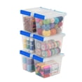 thumbnail image 2 of IRIS 3 Qt. Plastic Storage Bins with Lids, Clear Containers, Latching Totes 6Pk, 2 of 8