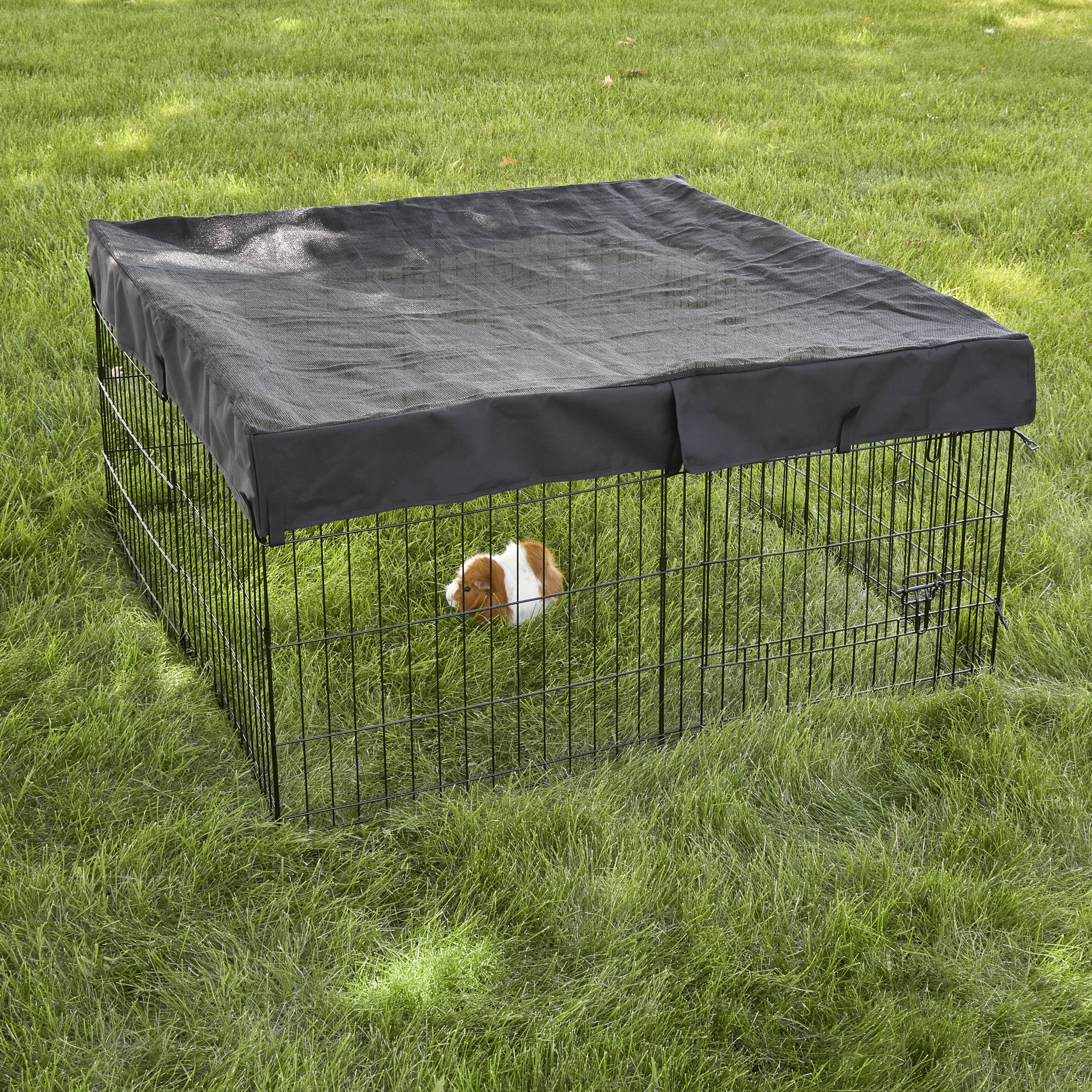 MidWest Homes Foldable Poly-Mesh Square Top with Door Panel Access for Pets, , Fits ALL MidWest Exercise Pens, Black