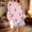 Pink, variant on Ayfxijin Pullover Sweaters for Women,Women's Printed Loose Long Sleeve Blouse Round Neck Hoodless Sweatshirts Top