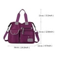 thumbnail image 4 of Large Tote Bag for Women Waterproof Nylon Crossbody Bags Multi Pockets Zipper Travel Shoulder Bag, 4 of 4