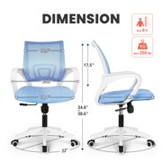 NEO CHAIR Office Computer Chair Ergonomic Mid-Back Mesh Desk Chair, Skyblue