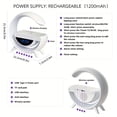 thumbnail image 4 of 1pc Rhythm RGB IC Light, Smart Ambient Lighting With Speaker Wireless Charger Alarm Clock White Noise Music Sync Dream Color Changing Dimmable Table Desk Bedside Night Light, Mood Atmoshphere Lamp, 4 of 11