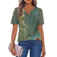 thumbnail image 4 of Fantaslook Womens Blouses Dressy Casual Tops Summer Short Sleeve V Neck Shirts Business Work Blouses, 4 of 10