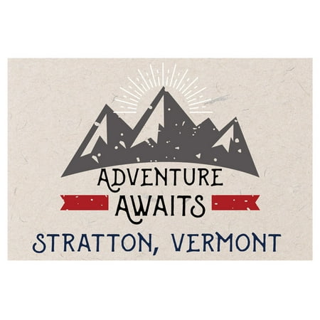 

Stratton Vermont Souvenir 2x3 Inch Fridge Magnet Adventure Awaits Design