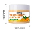 thumbnail image 3 of Fiudx Liquidación De Ahorros De Verano Mascarilla Nutritiva De Cúrcuma Control De Aceite Turmericclay Mascarilla Facial De Barro 50G, 3 of 6