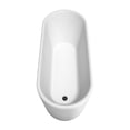 thumbnail image 3 of Wyndham Collection  Ursula 67-inch White Freestanding Soaking Bathtub, 3 of 3