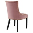 thumbnail image 5 of Modway Viscount 19" Modern Performance Velvet Dining Chair in Black/Teal Green, 5 of 9