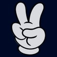 thumbnail image 2 of Mens Mickey & Friends Peace Sign Gloves Lightweight Hoodie, 2 of 4