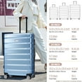 thumbnail image 6 of CAMSCH 3 Piece Luggage Sets, ABS Hardside Carry On Luggage, Spinner Wheels, TSA Lock, Airline Approved, Lightweight Durable Suitcase,(20"24"28"）, 6 of 8
