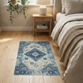 thumbnail image 3 of ODIKA 2'x3' Washable Doormat Non-Slip, Low Pile Vintage Distressed Medallion Diamond Lattice Geometric Border for Entryway, Kitchen, Laundry Room, 3 of 7