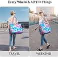 thumbnail image 5 of 22 Inch Oversized Travel Bag Lightweight Canvas Weekender Duffel with Multi Pockets, Colorful Pop Pattern, 5 of 5