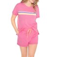 thumbnail image 4 of kindly Yours Colorblock Day & Night Short Sleeve Tee and Short Set (Women’s), 4 of 5